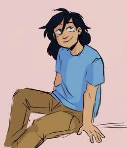 Colored, shaded sketch